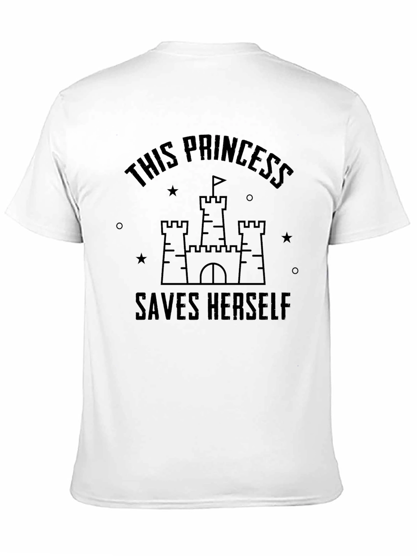 Black Princess Saves Herself Graphic Tee - Black view 11