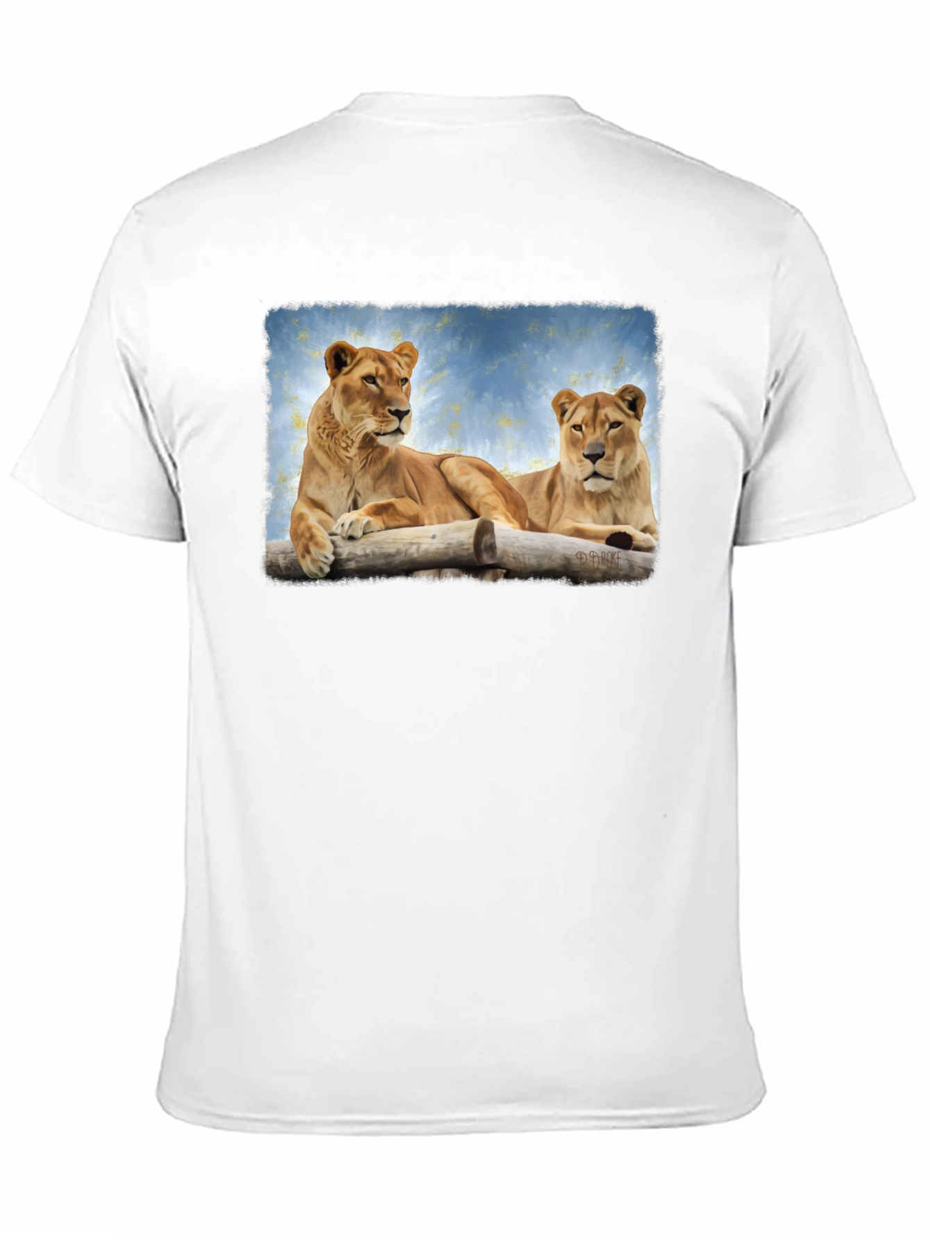 Black Lioness Graphic Print Black T-Shirt view 11
