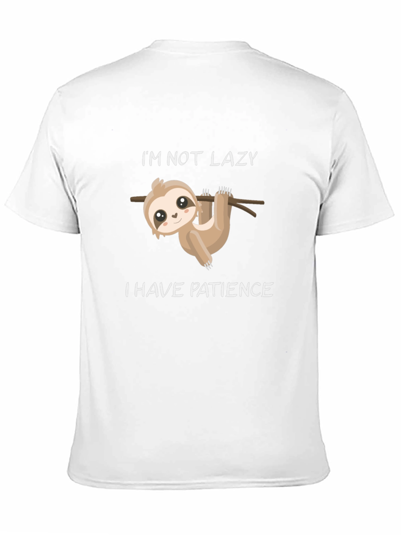 Black Patience Sloth T-Shirt - Funny Lazy Humor Tee view 11