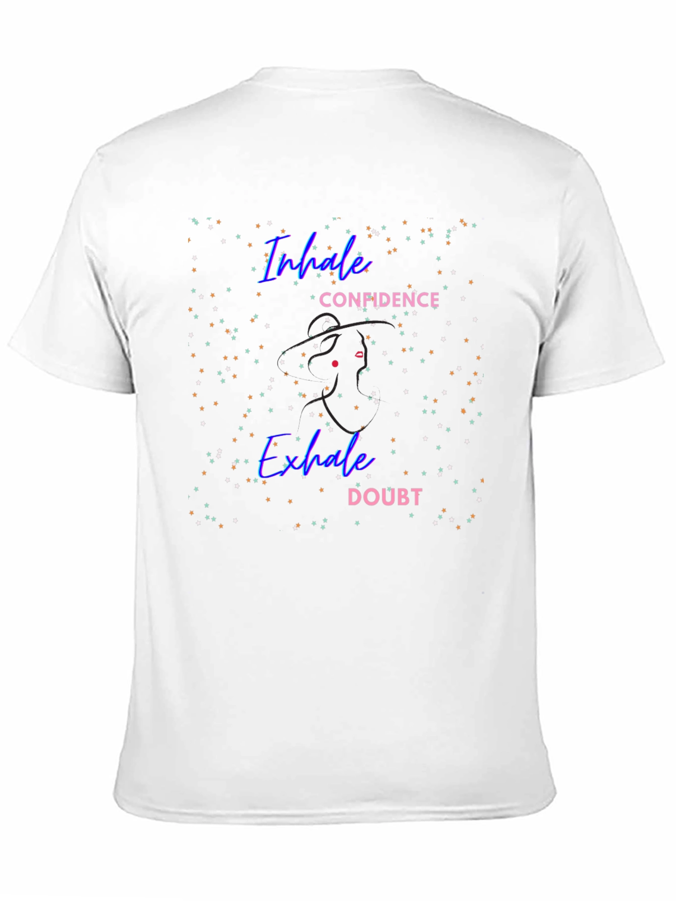 Black Inhale Confidence, Exhale Doubt T-Shirt view 11