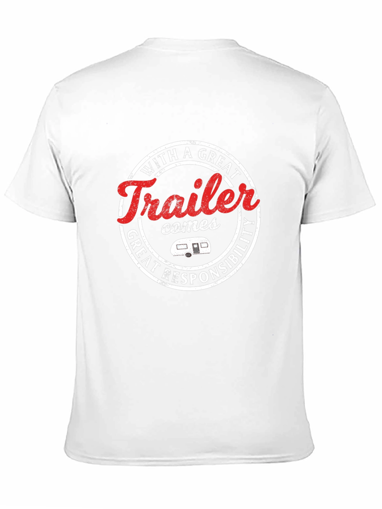Black Funny Trailer T-Shirt - With Great Trailer Comes... view 11