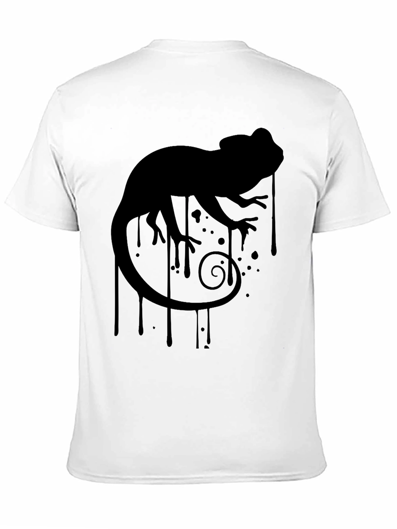 Black Chameleon Silhouette Graphic Tee - Black view 11