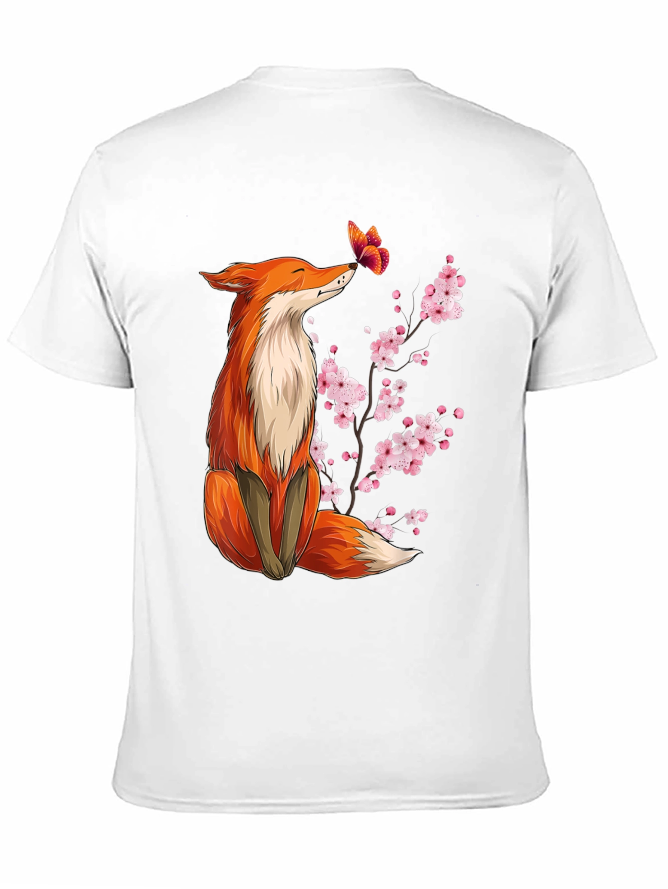 Black Fox and Butterfly Graphic Tee view 11