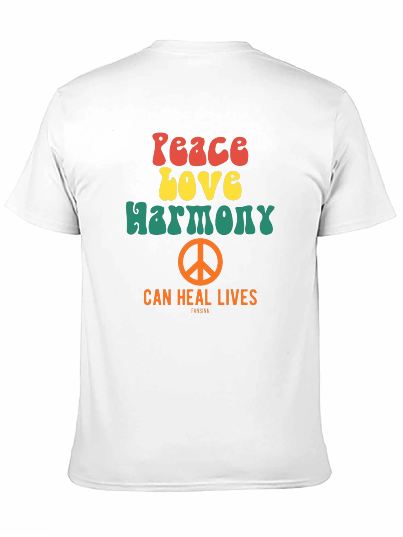 Black Peace Love Harmony Graphic T-Shirt - Retro Style Tee view 11