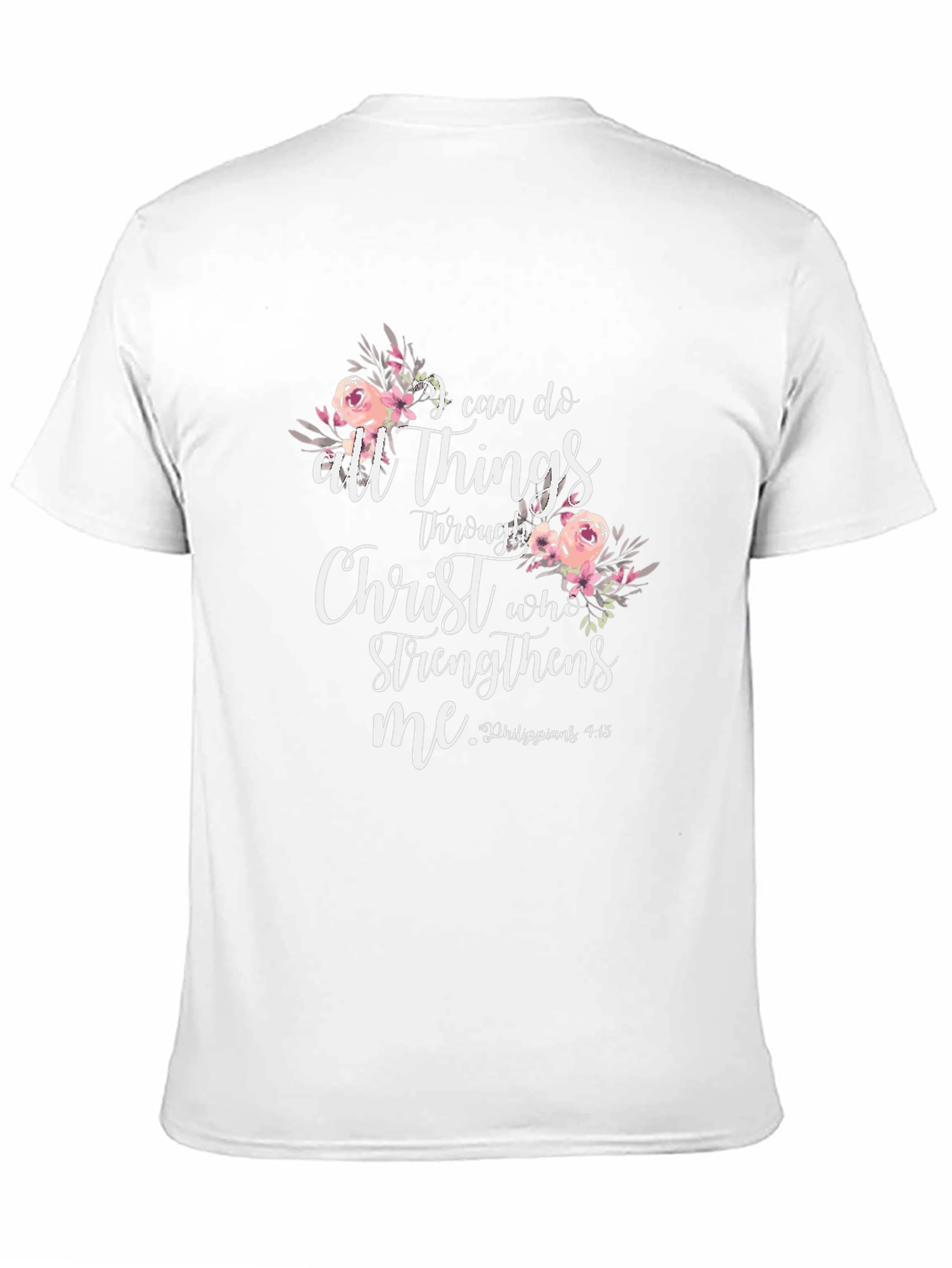 Black I Can Do All Things Through Christ Black T-Shirt view 11