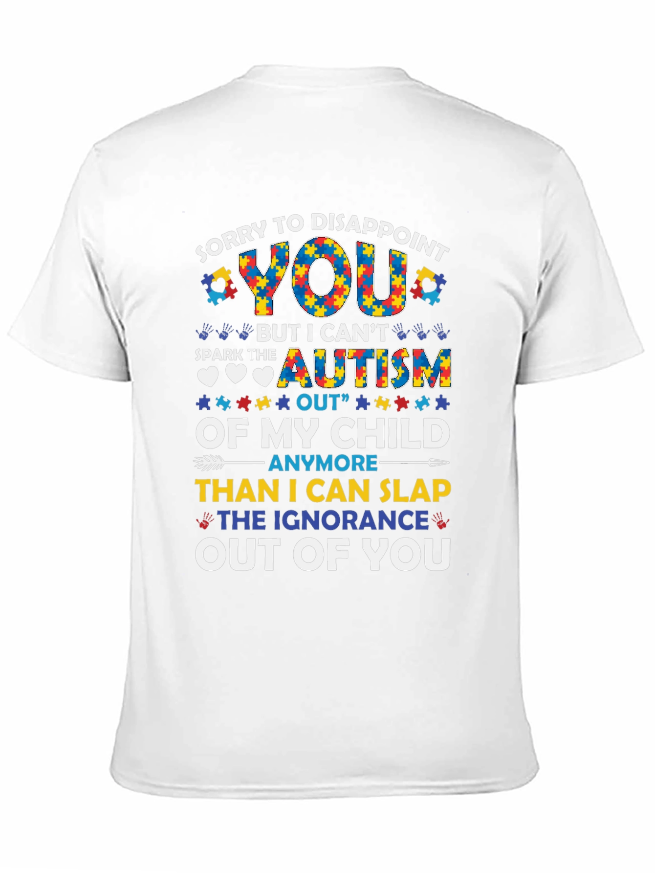 Black Autism Awareness Graphic T-Shirt view 11