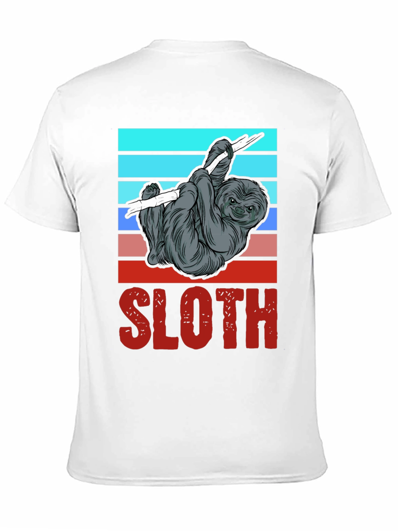 Black Retro Sloth Graphic Tee - Casual Comfort view 11
