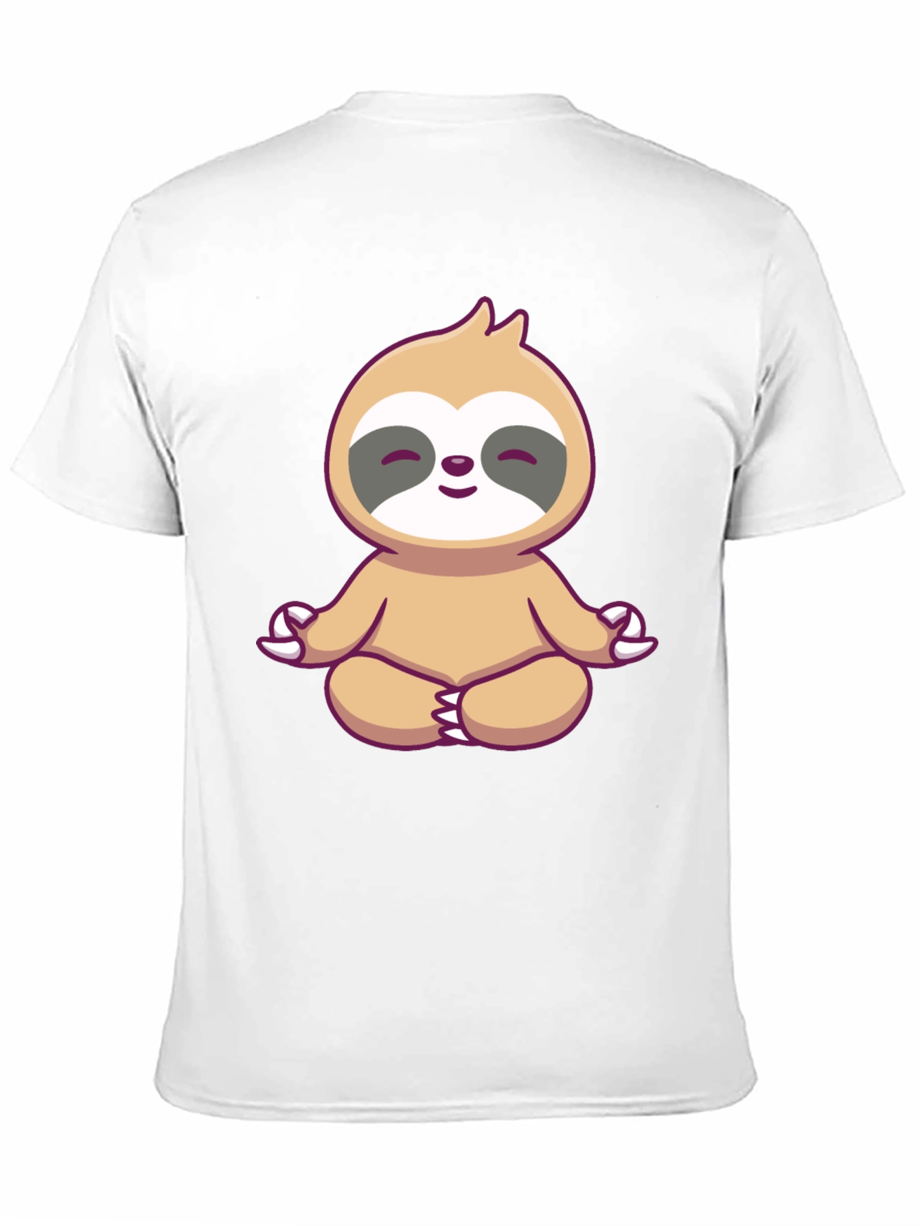 Black Zen Sloth Graphic Tee - Black Cotton T-Shirt view 11