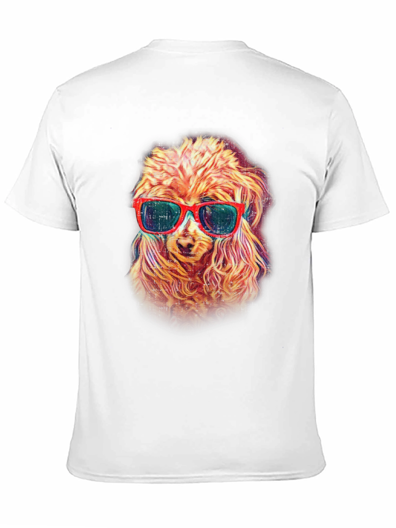 Black Cool Dog in Shades Men's Black T-Shirt view 11