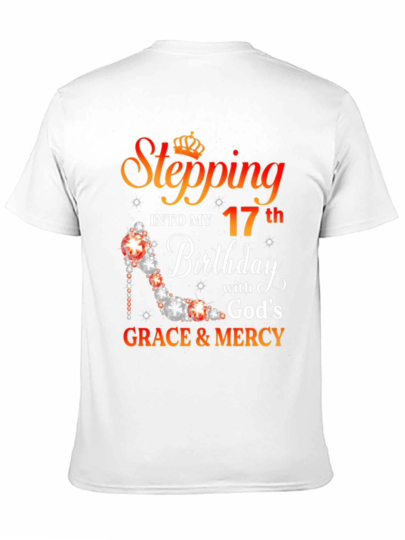 Black Stepping Into My 17th Birthday T-Shirt view 11