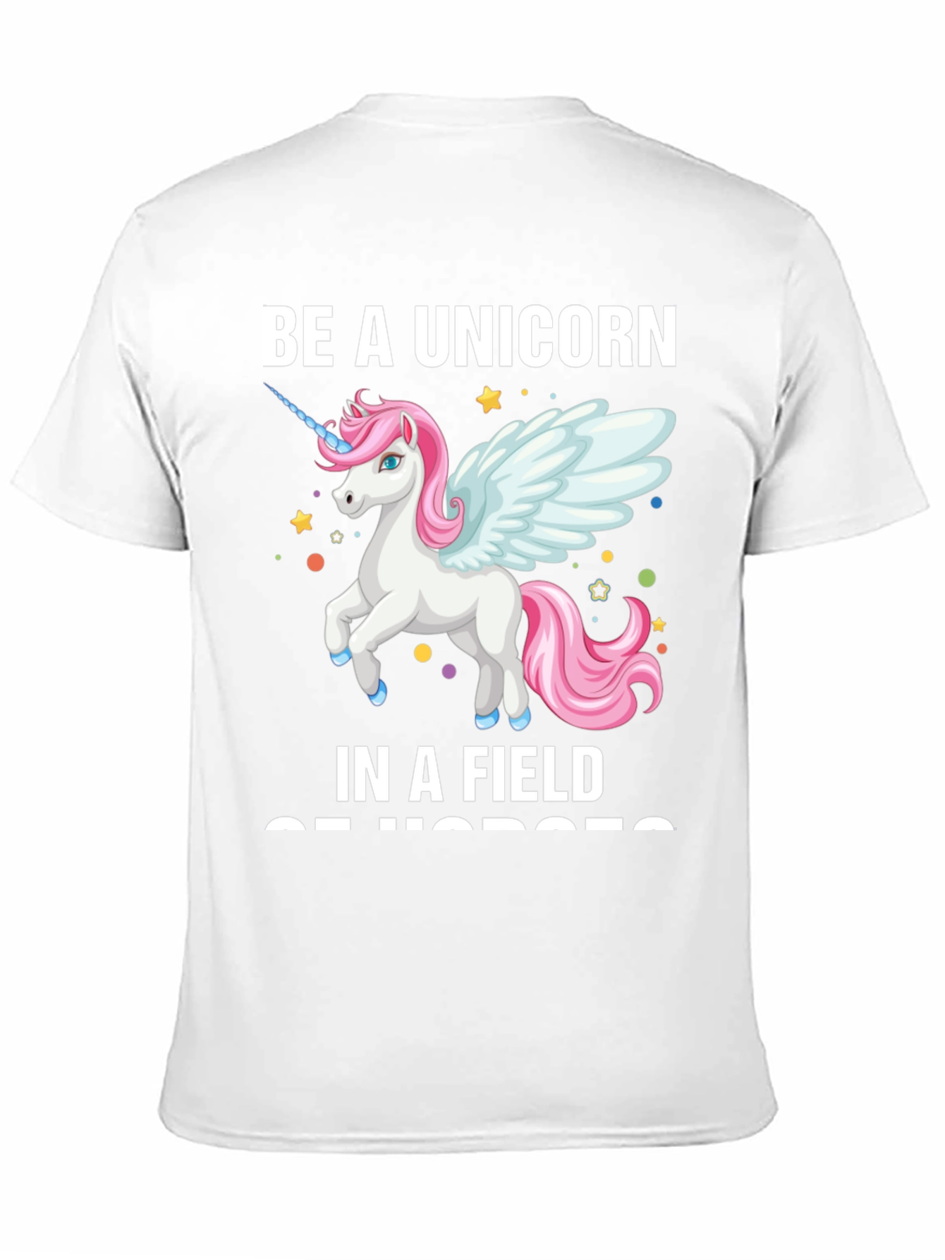 Black Be a Unicorn T-Shirt view 11
