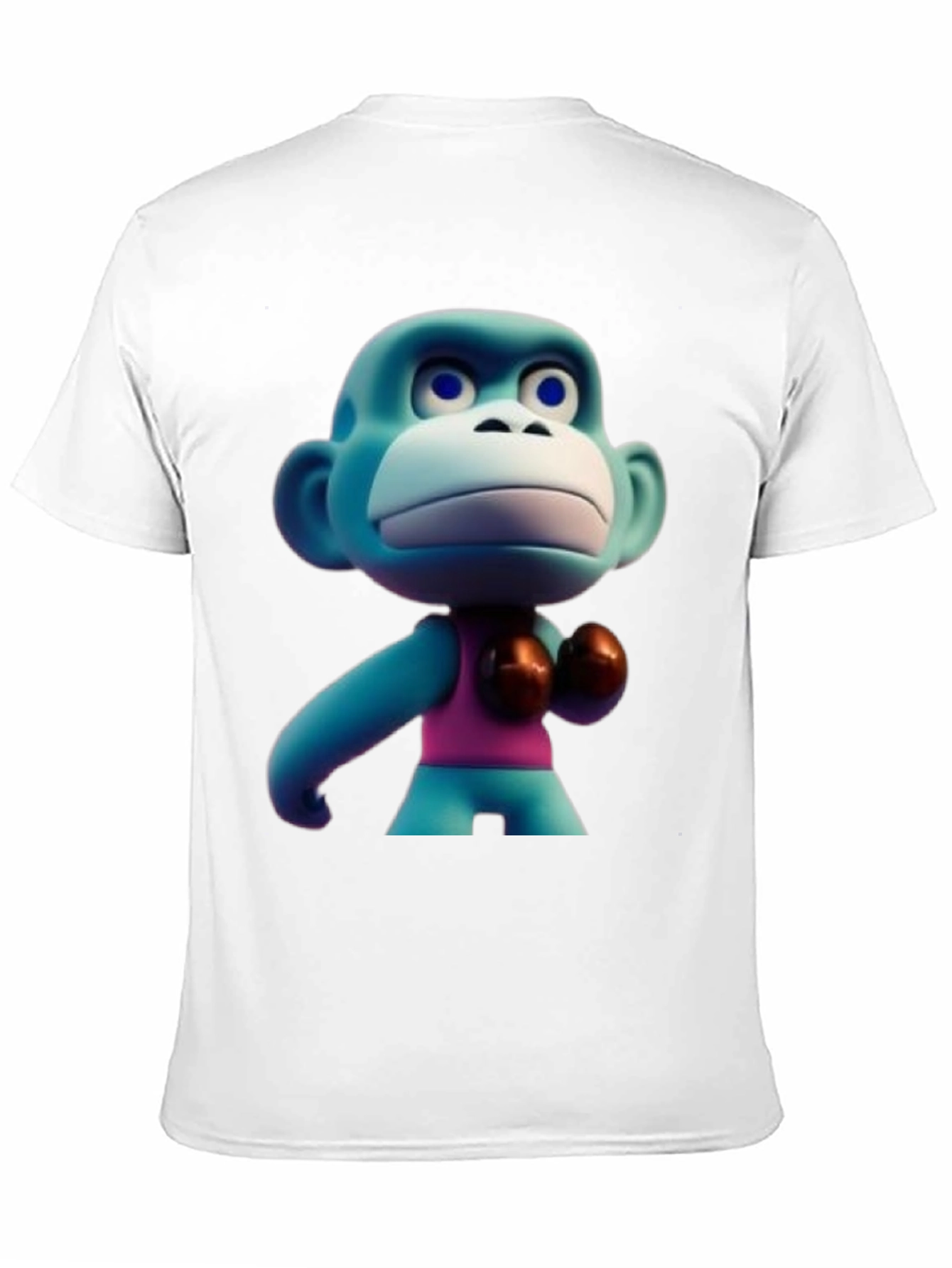 Black Blue Monkey Boxer T-Shirt view 11