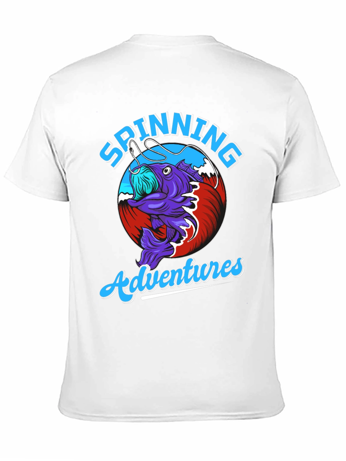 Spinning Adventures Fishing T-Shirt - Unique Design - 11