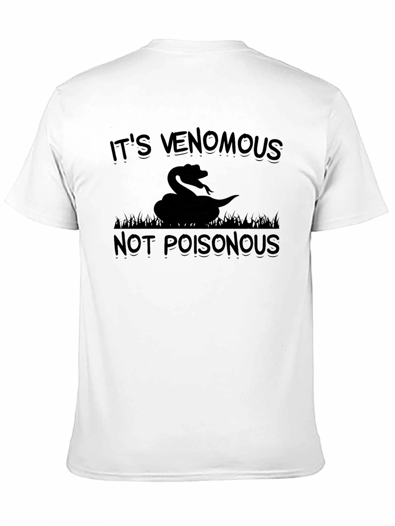 Black Venomous Snake Graphic Tee - Funny Nature T-Shirt view 11