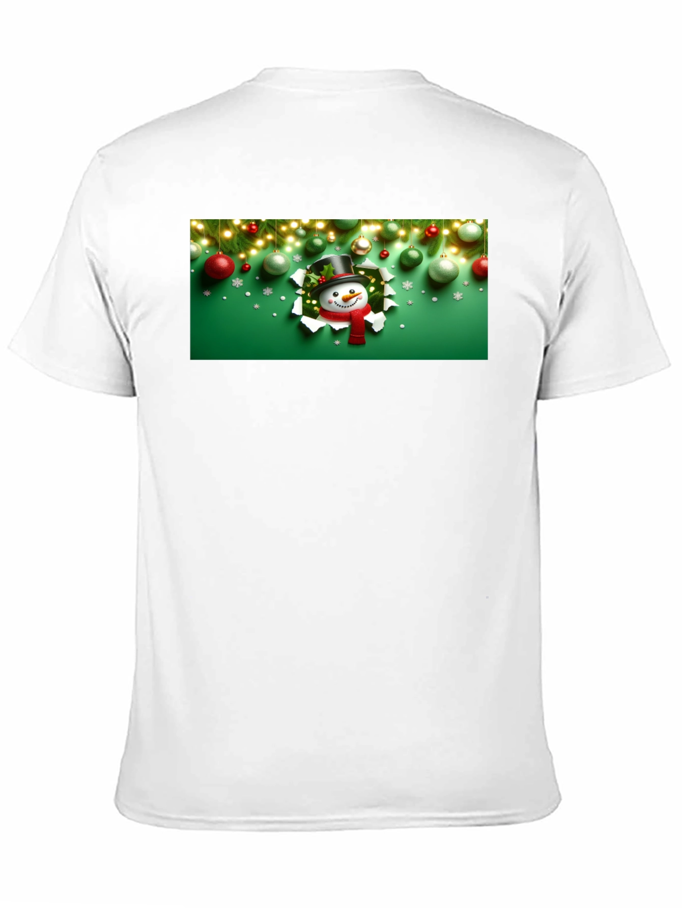 Black Festive Snowman Graphic Tee view 11