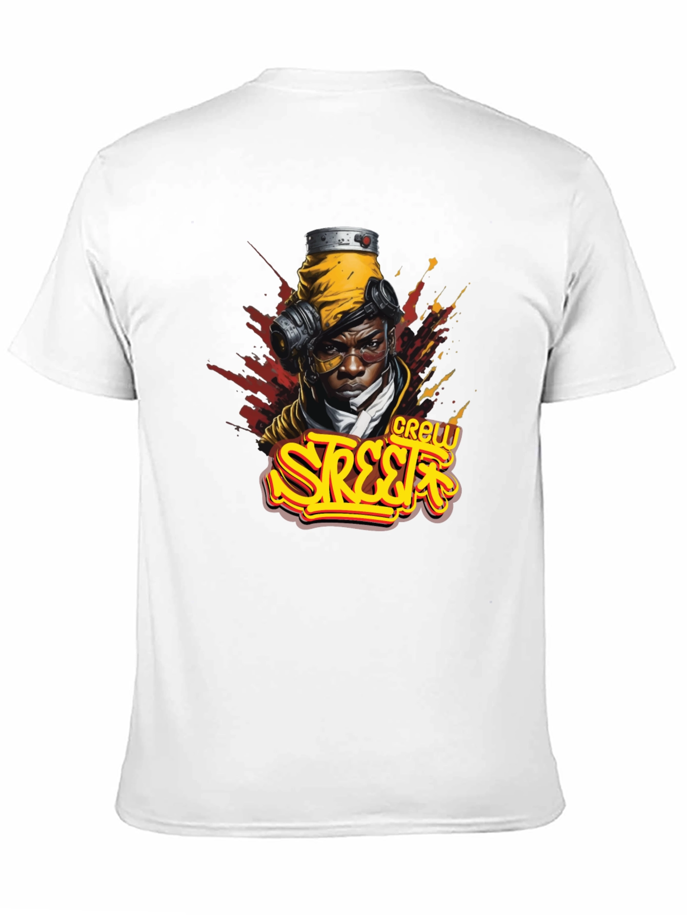 Black Street Crew Graphic T-Shirt - Urban Style view 11