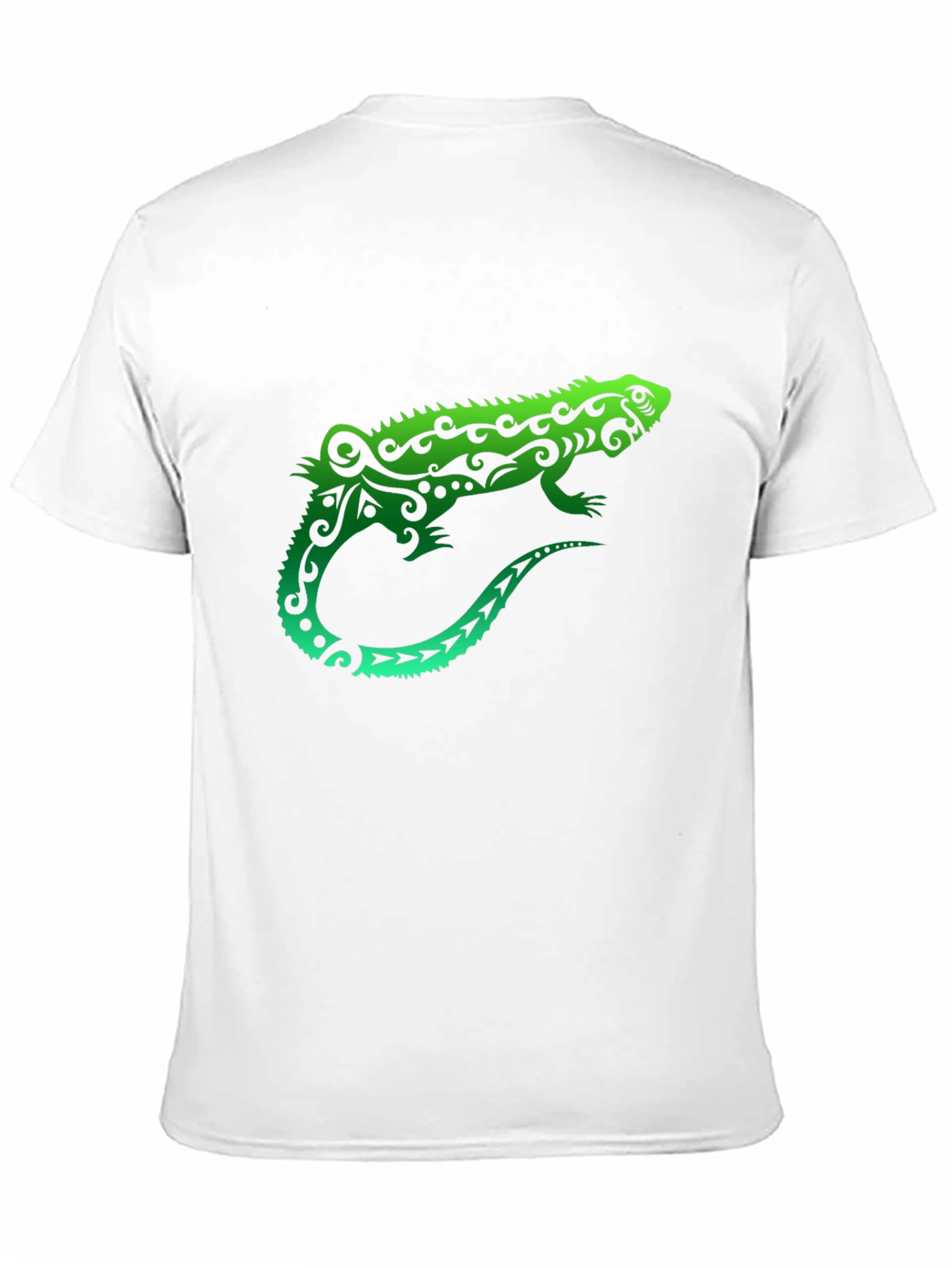 Black Tribal Iguana Black T-Shirt - Unique Design view 11