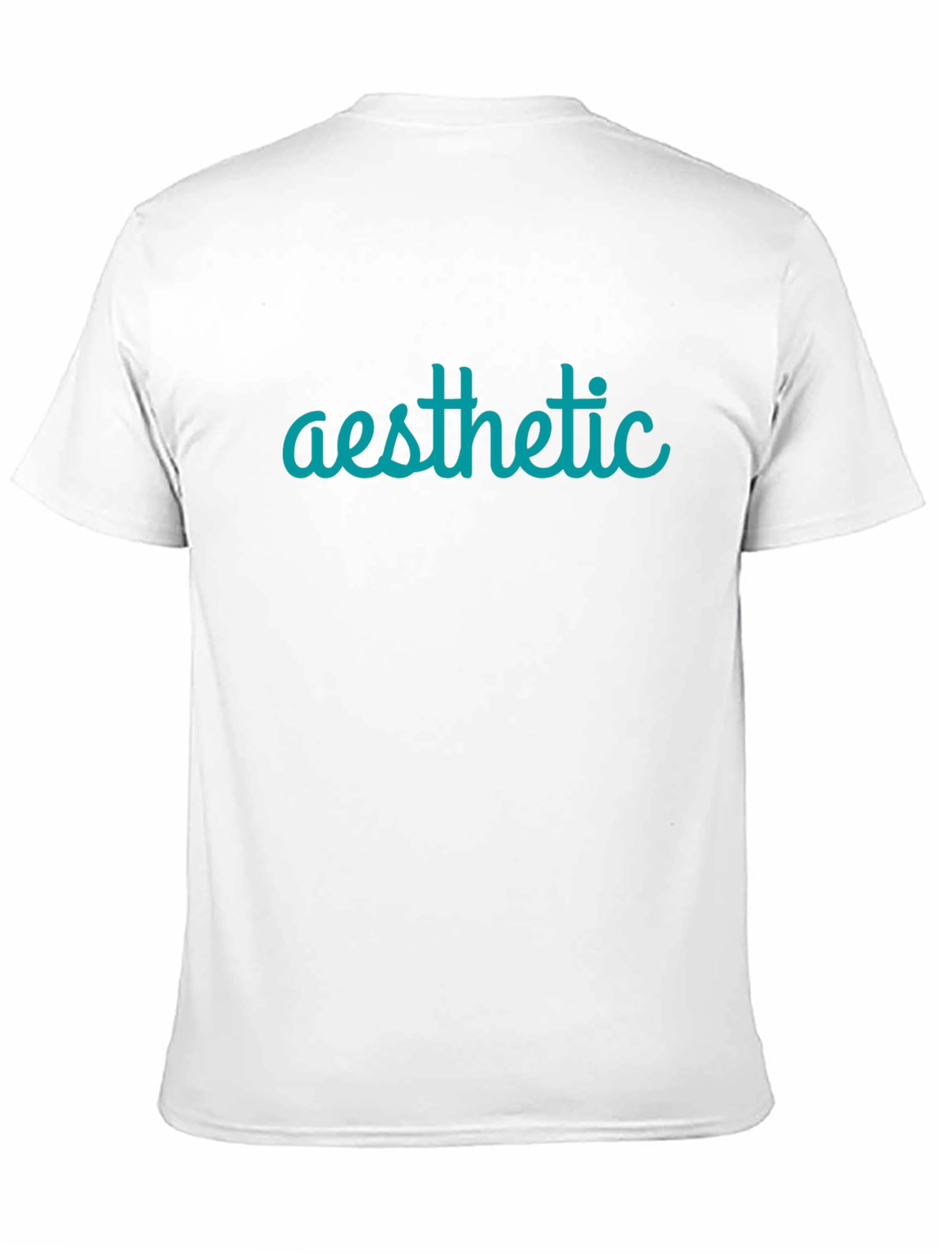 Black Aesthetic Teal Graphic Print Black T-Shirt view 11