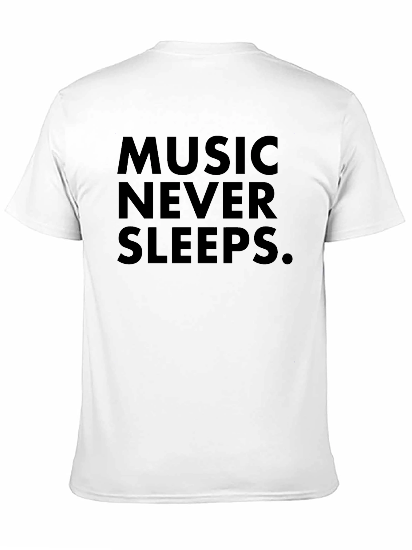 Black Music Never Sleeps Black Graphic Tee view 11