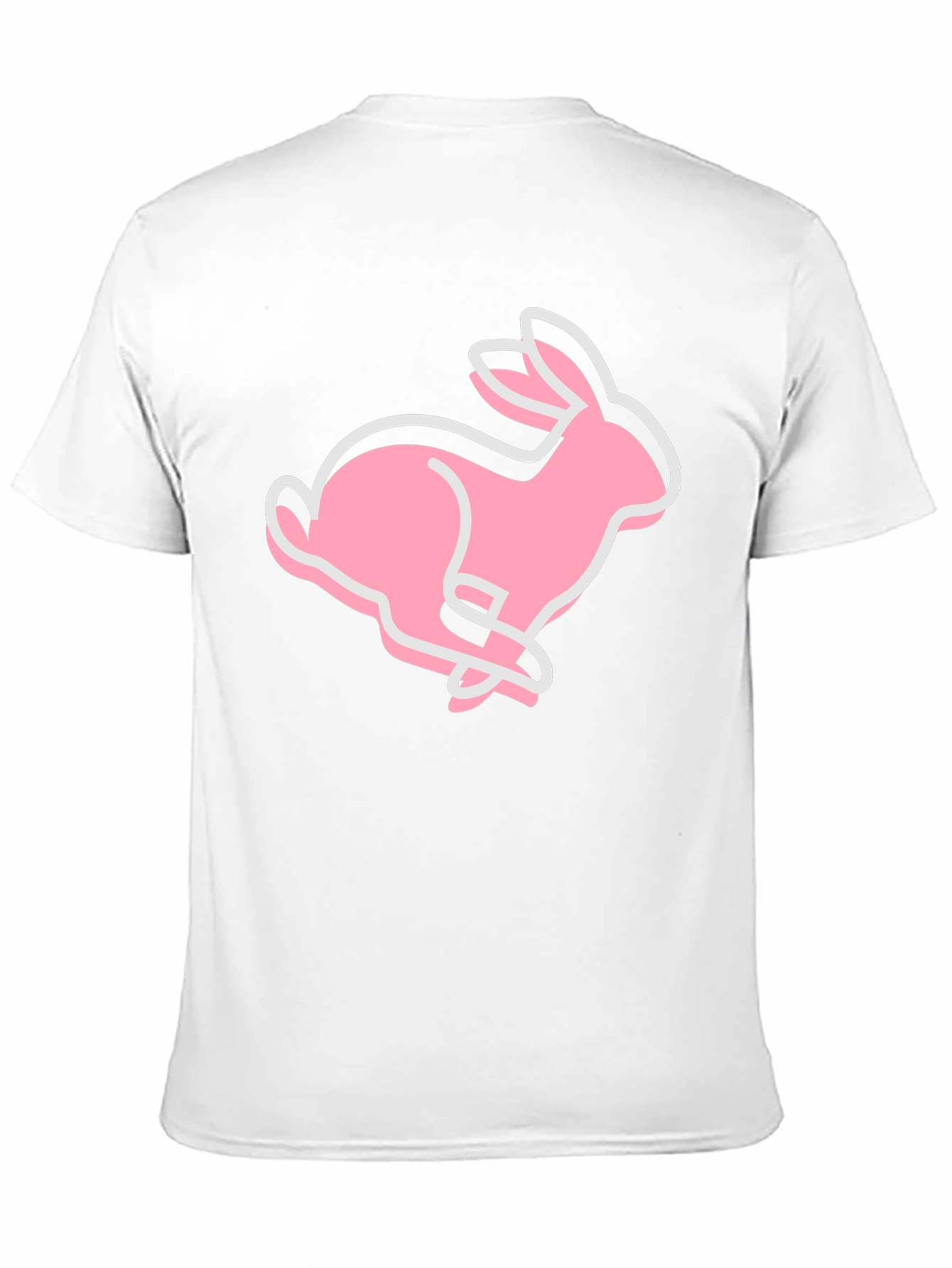 Black Pink Bunny Graphic Tee - Soft Cotton Blend view 11