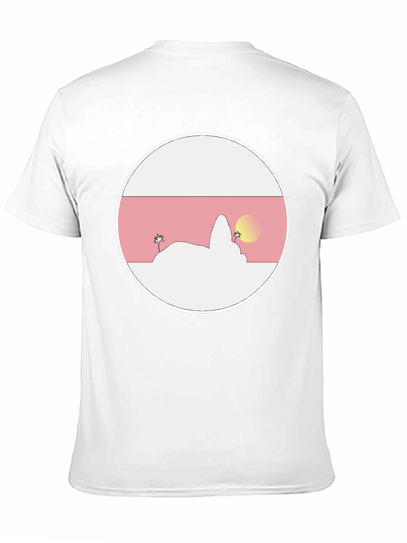 Sunset Island Graphic Tee - Black Cotton Blend - 11