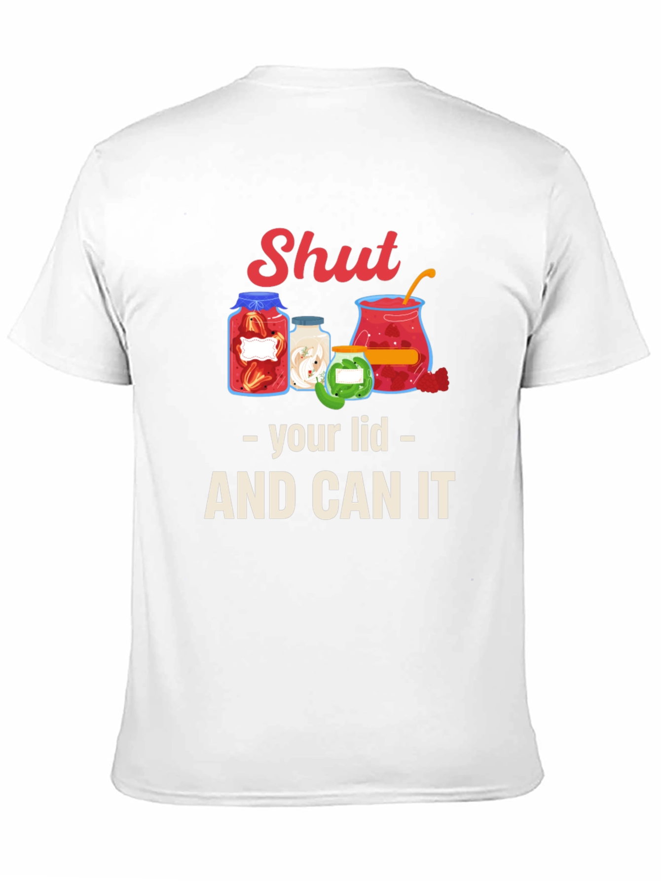 Black Shut Your Lid and Can It Graphic Tee view 11