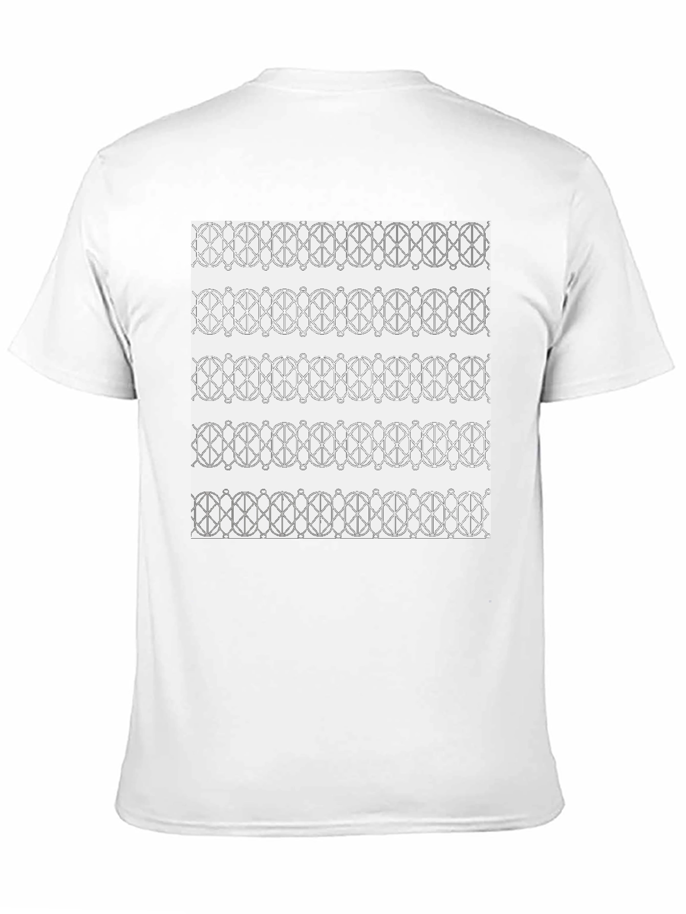 Black Abstract Pattern Black T-Shirt view 11