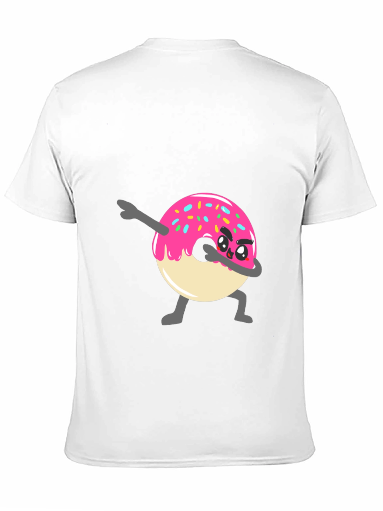 Black Dabbing Donut Graphic Tee - Funny Cartoon T-Shirt view 11