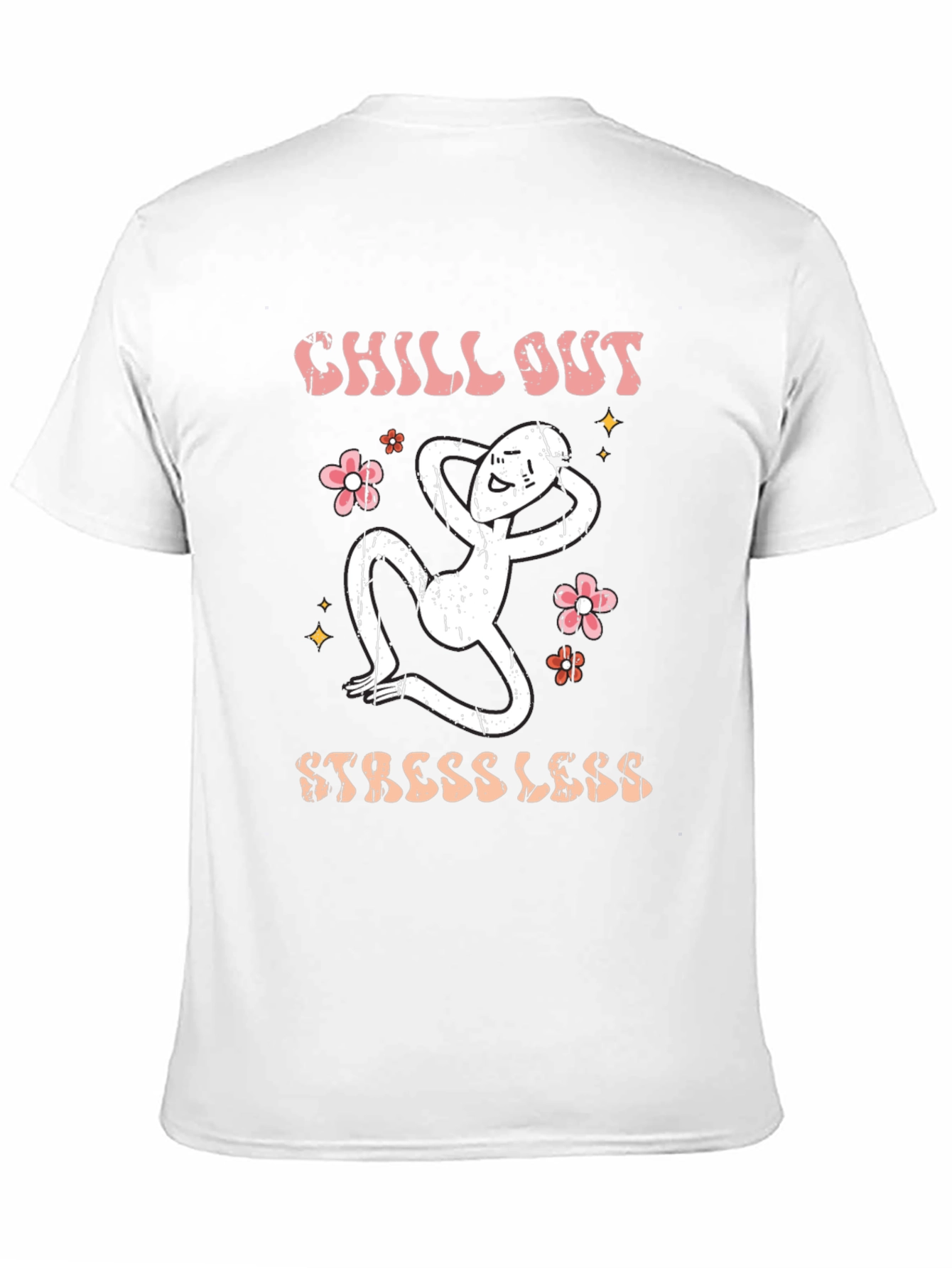 Black Chill Out Stress Less Graphic Tee view 11