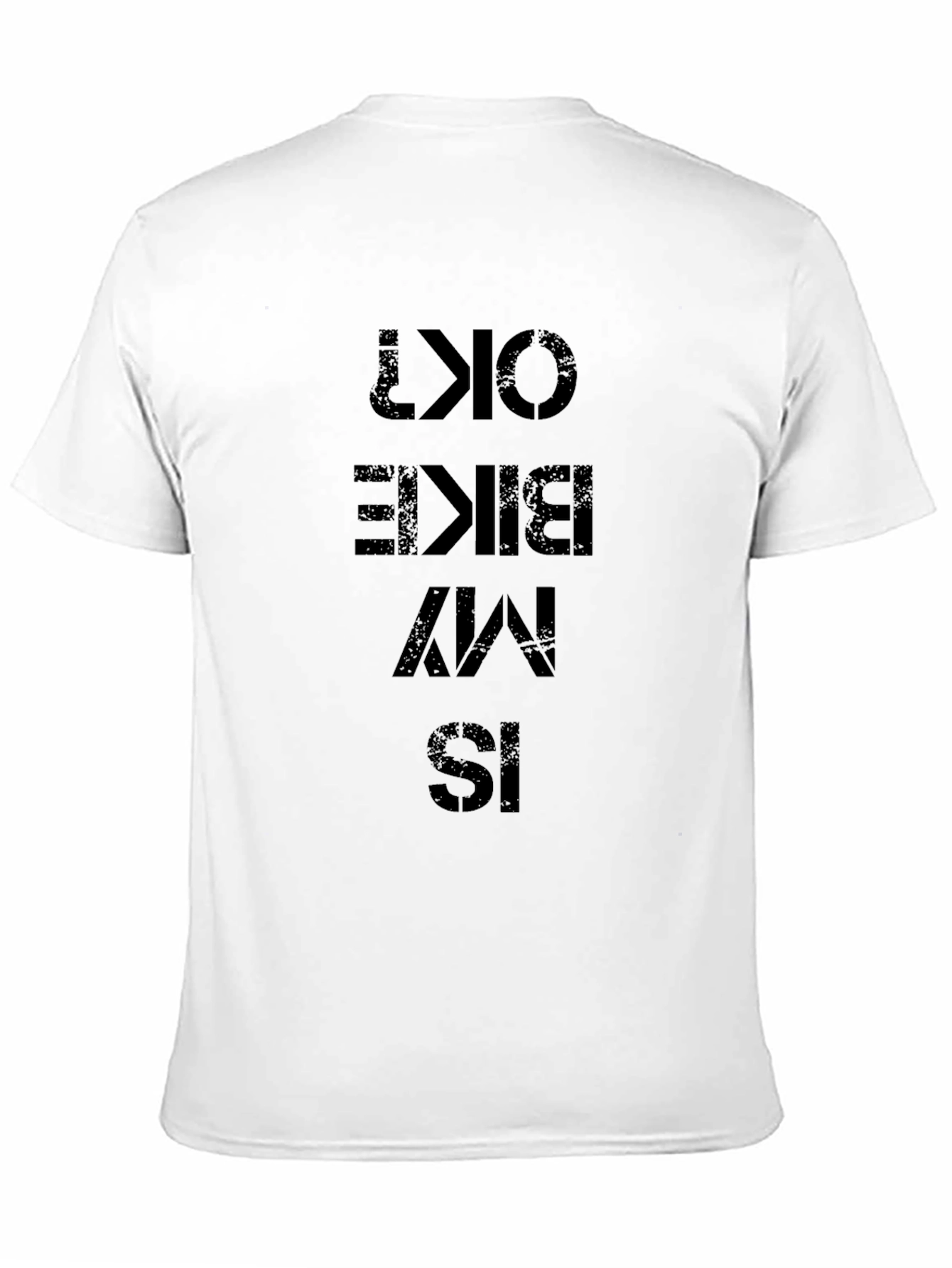 Black Is My Bike OK? Black Graphic T-Shirt view 11