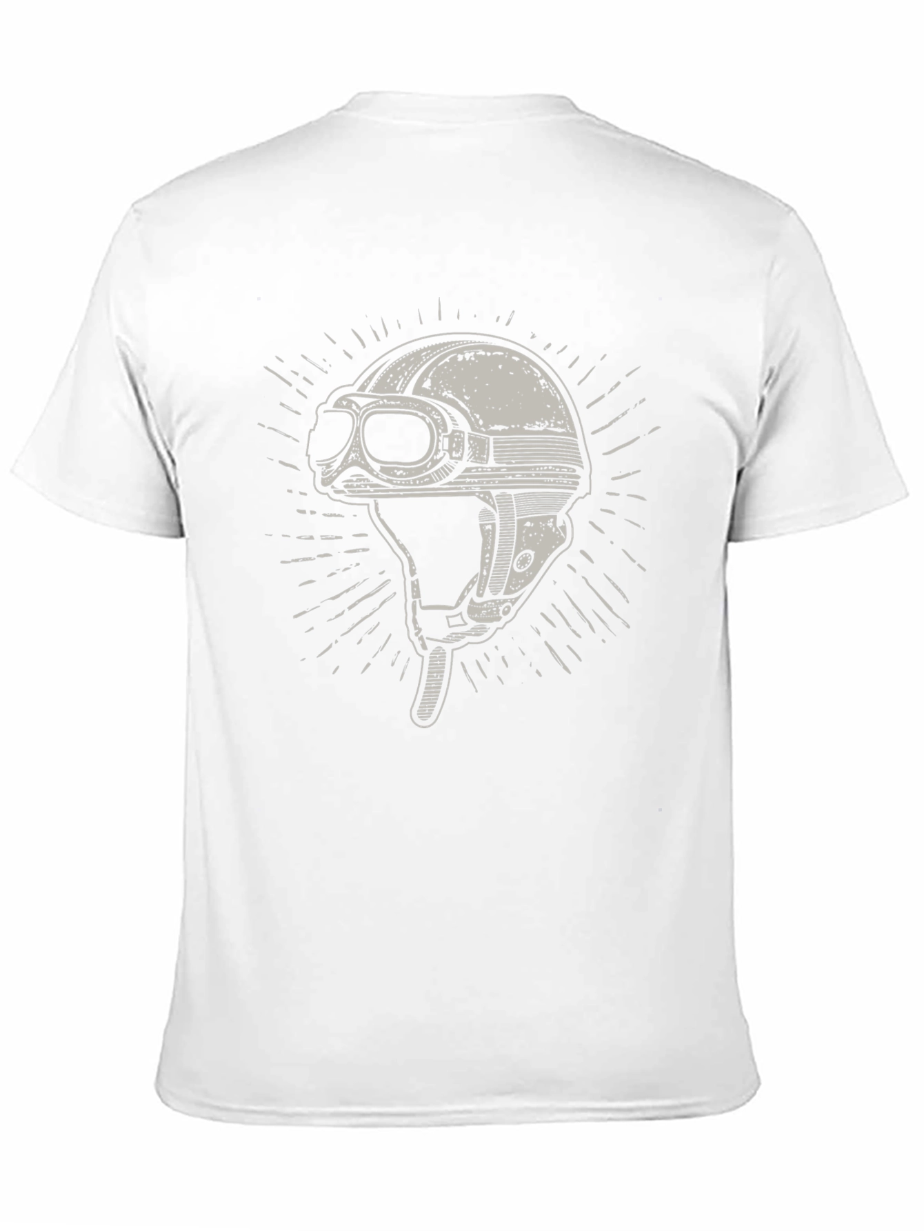 Black Vintage Motorcycle Helmet Graphic T-Shirt view 11