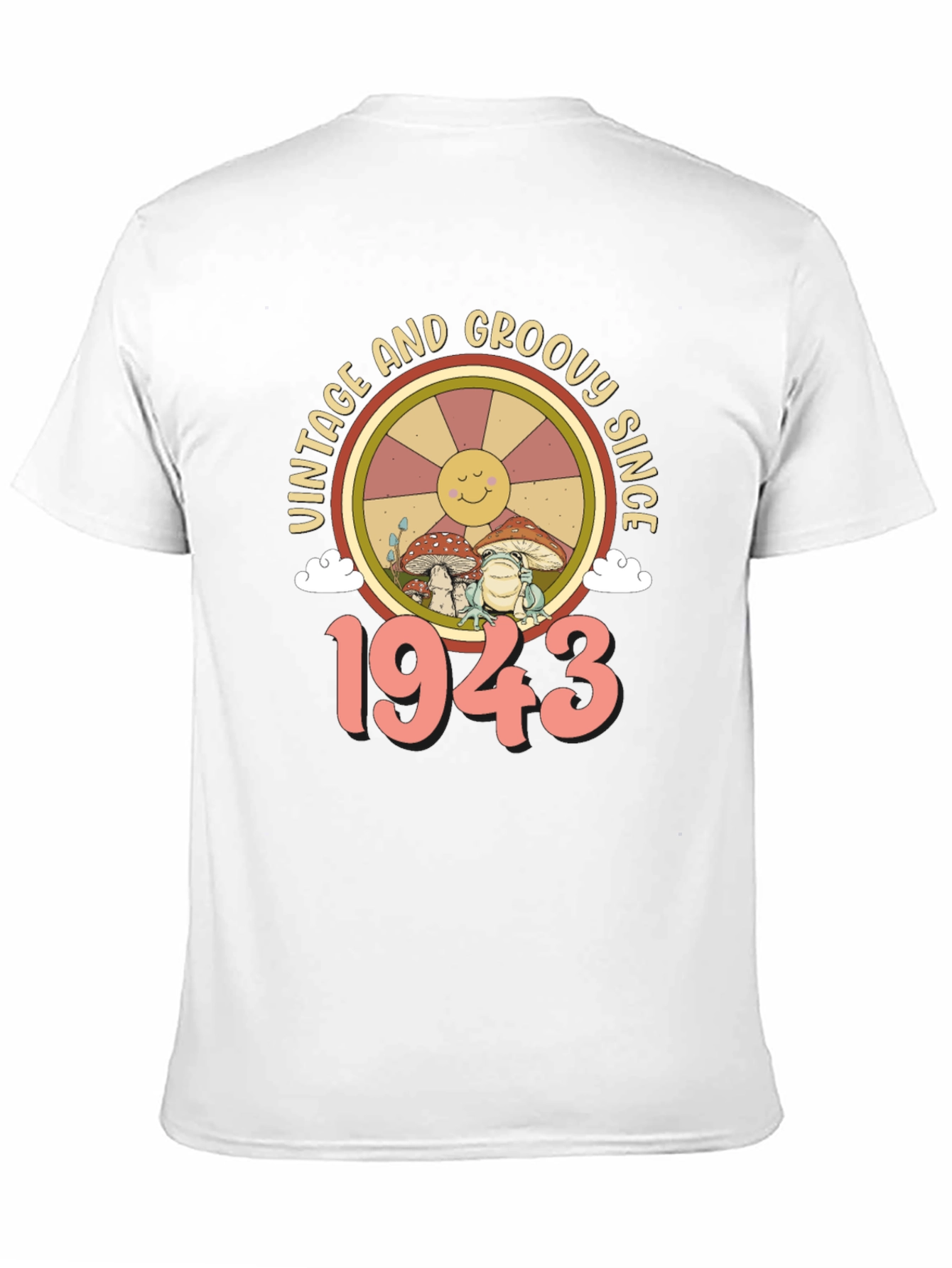 Black Vintage Groovy Since 1943 Graphic T-Shirt view 11