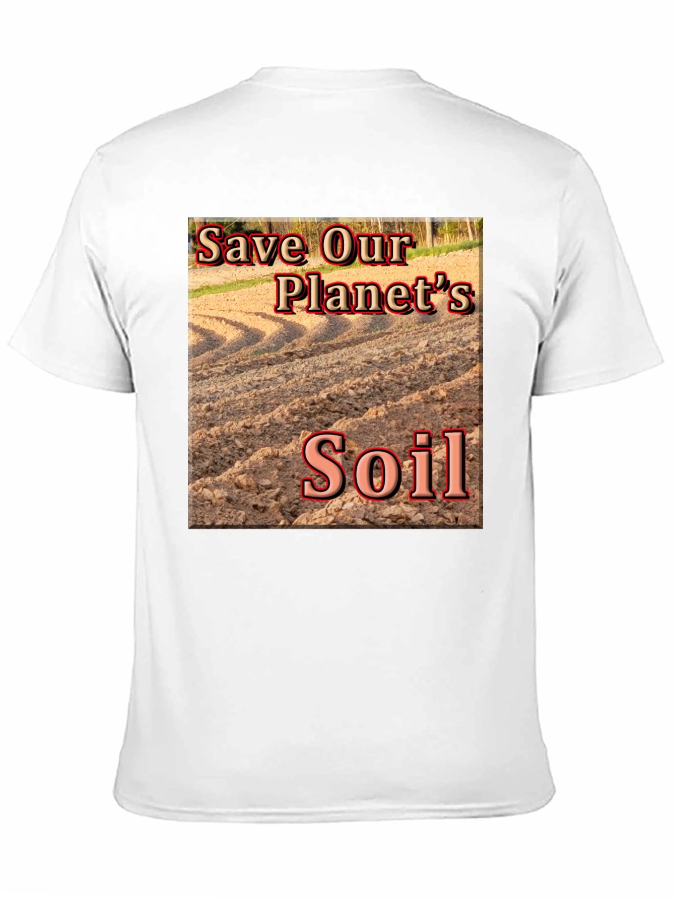 Black Save Our Planet's Soil T-Shirt view 11