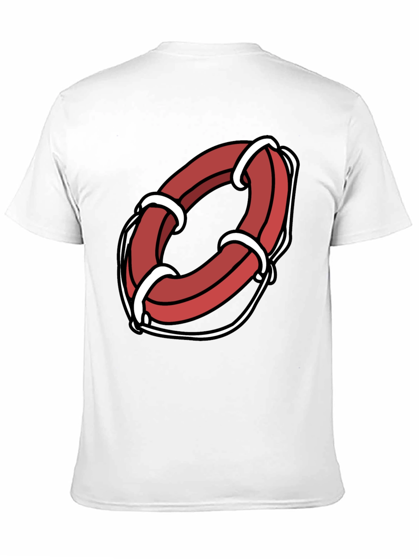 Black Cartoon Life Preserver Graphic Tee view 11