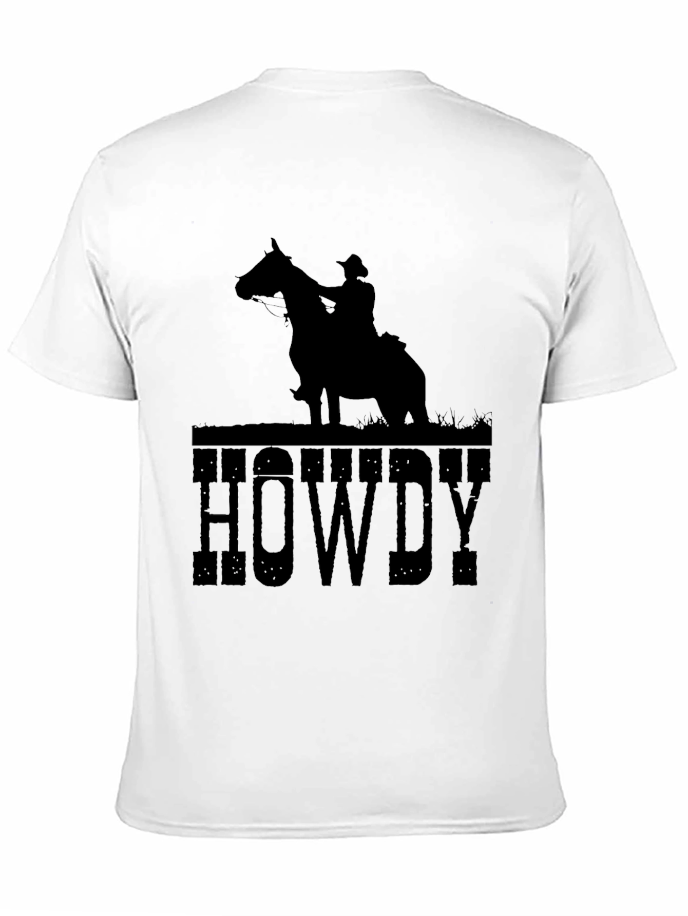 Black Howdy Cowboy Silhouette Graphic Tee - Black view 11