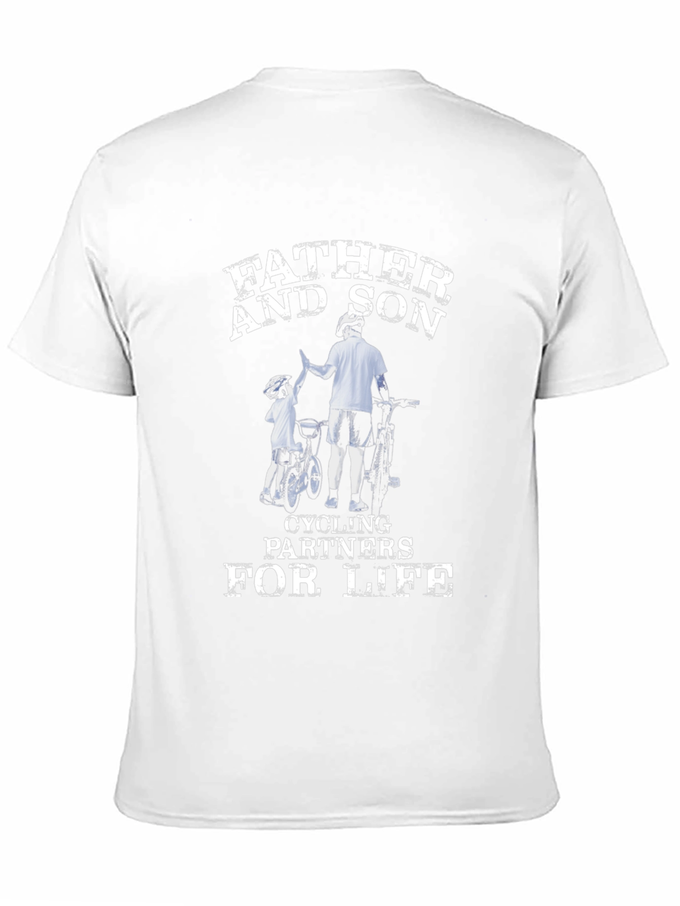 Black Father and Son Cycling Partners Black T-Shirt view 11