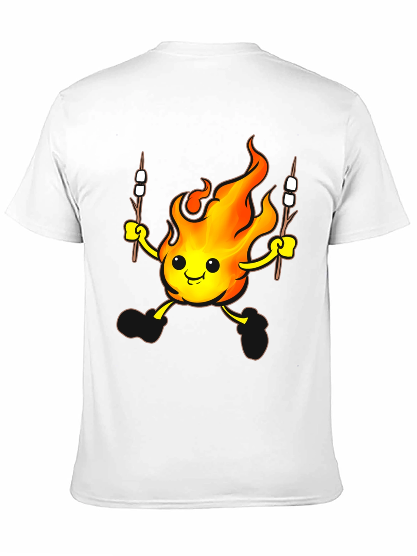 Black Funny Campfire Marshmallow T-Shirt view 11