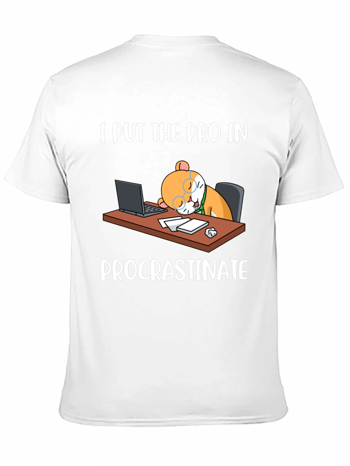 Black Procrastinate Cat T-Shirt view 11