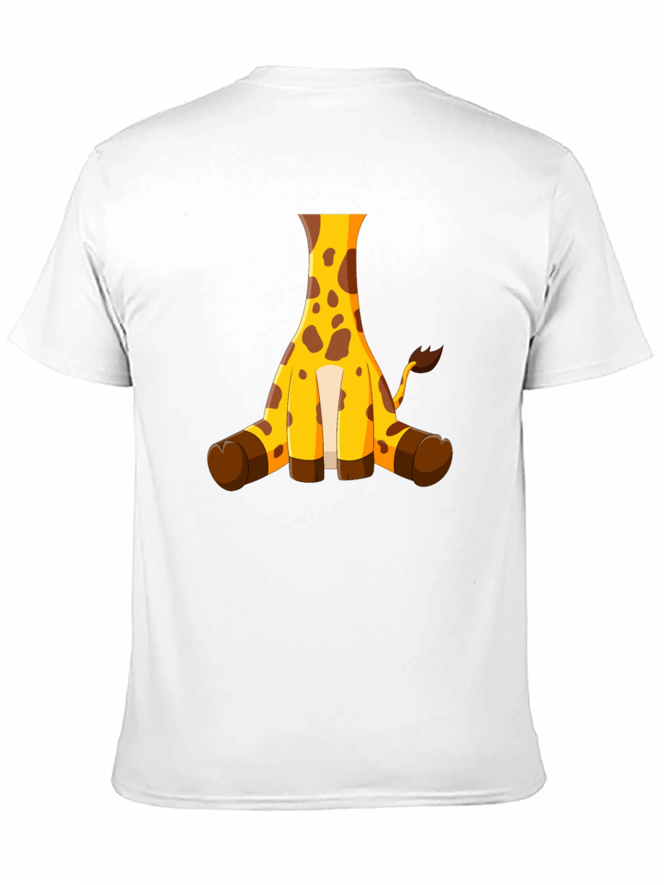 Black Giraffe Cartoon Black T-Shirt view 11