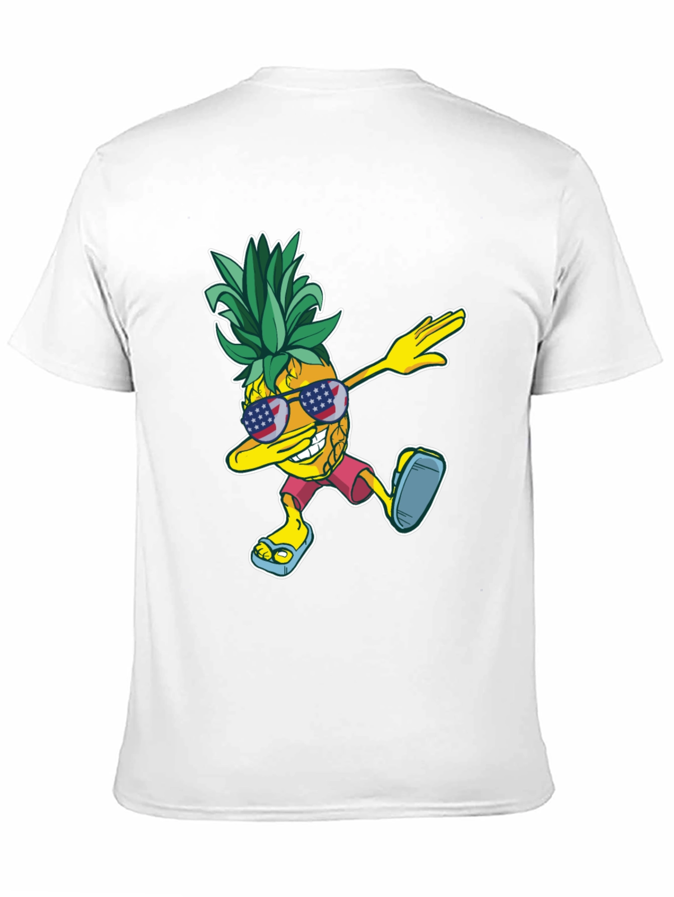 Black Dabbing Pineapple Graphic Tee - Patriotic Summer Style view 11