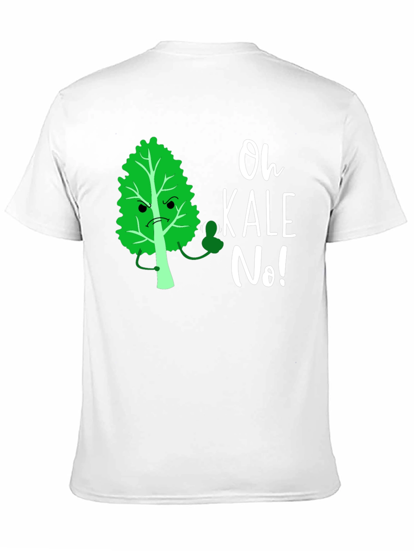 Black Oh Kale No! Funny Graphic T-Shirt view 11