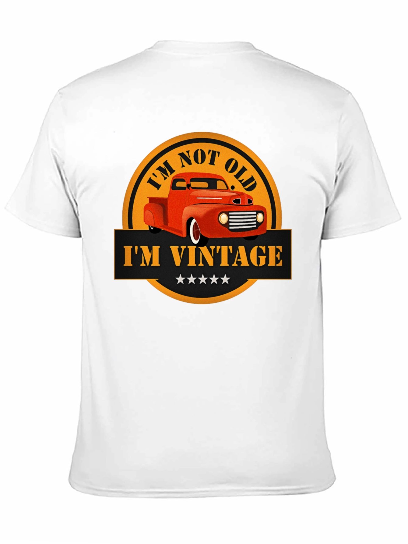 Black Vintage Car Graphic T-Shirt -  'I'm Not Old I'm Vintage' view 11