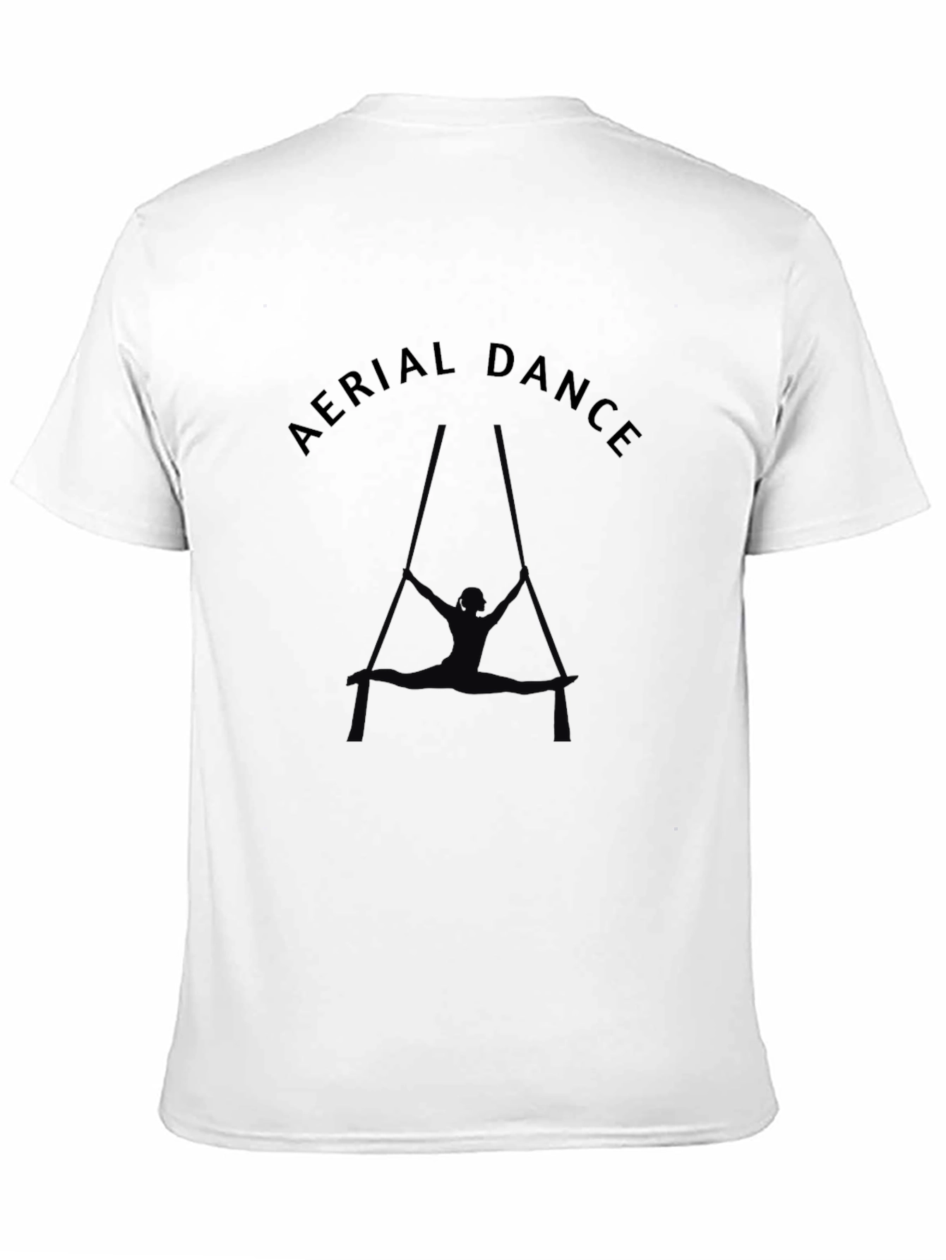 Black Aerial Dance Black T-Shirt for Active Lifestyle view 11