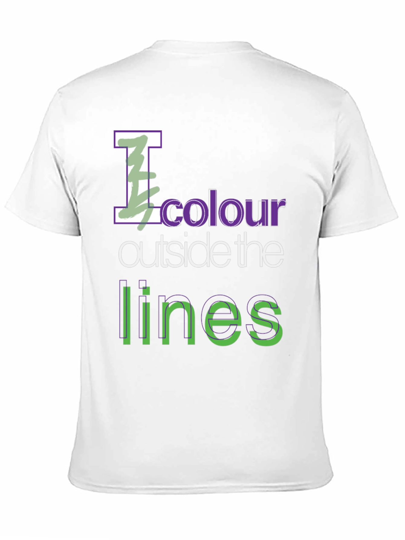 Black I Colour Outside the Lines Graphic Tee view 11