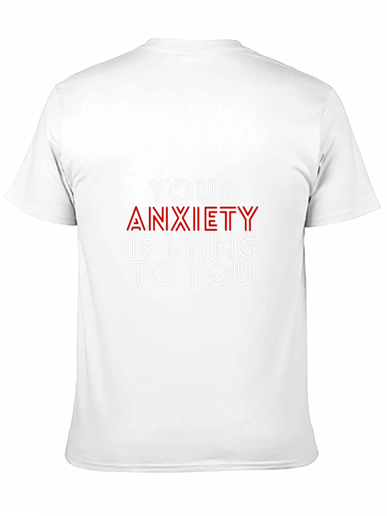 Black Anxiety Quote Graphic Tee - Black Unisex T-Shirt view 11