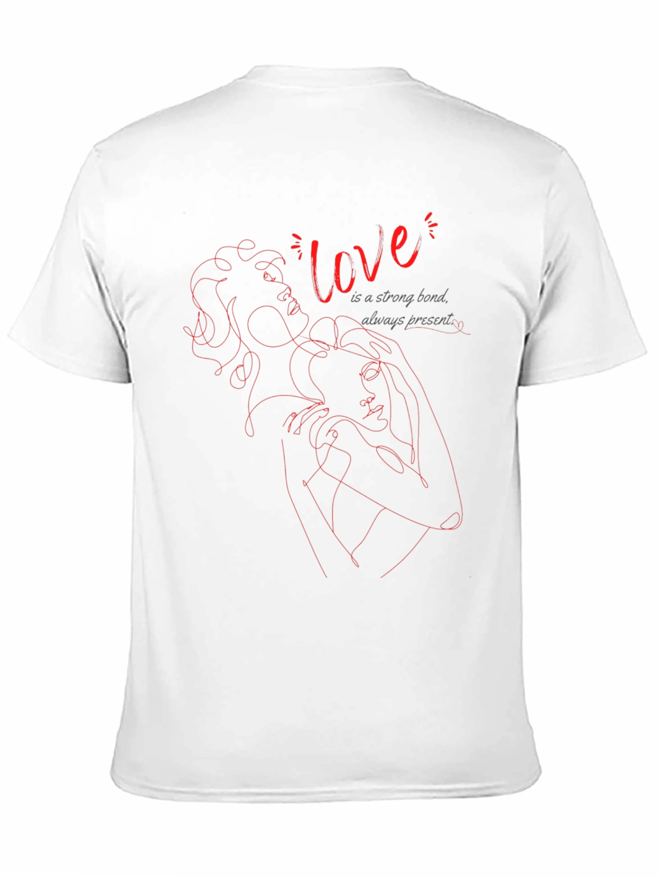 Black Love Bond Graphic Tee - Stylish Black T-Shirt view 11