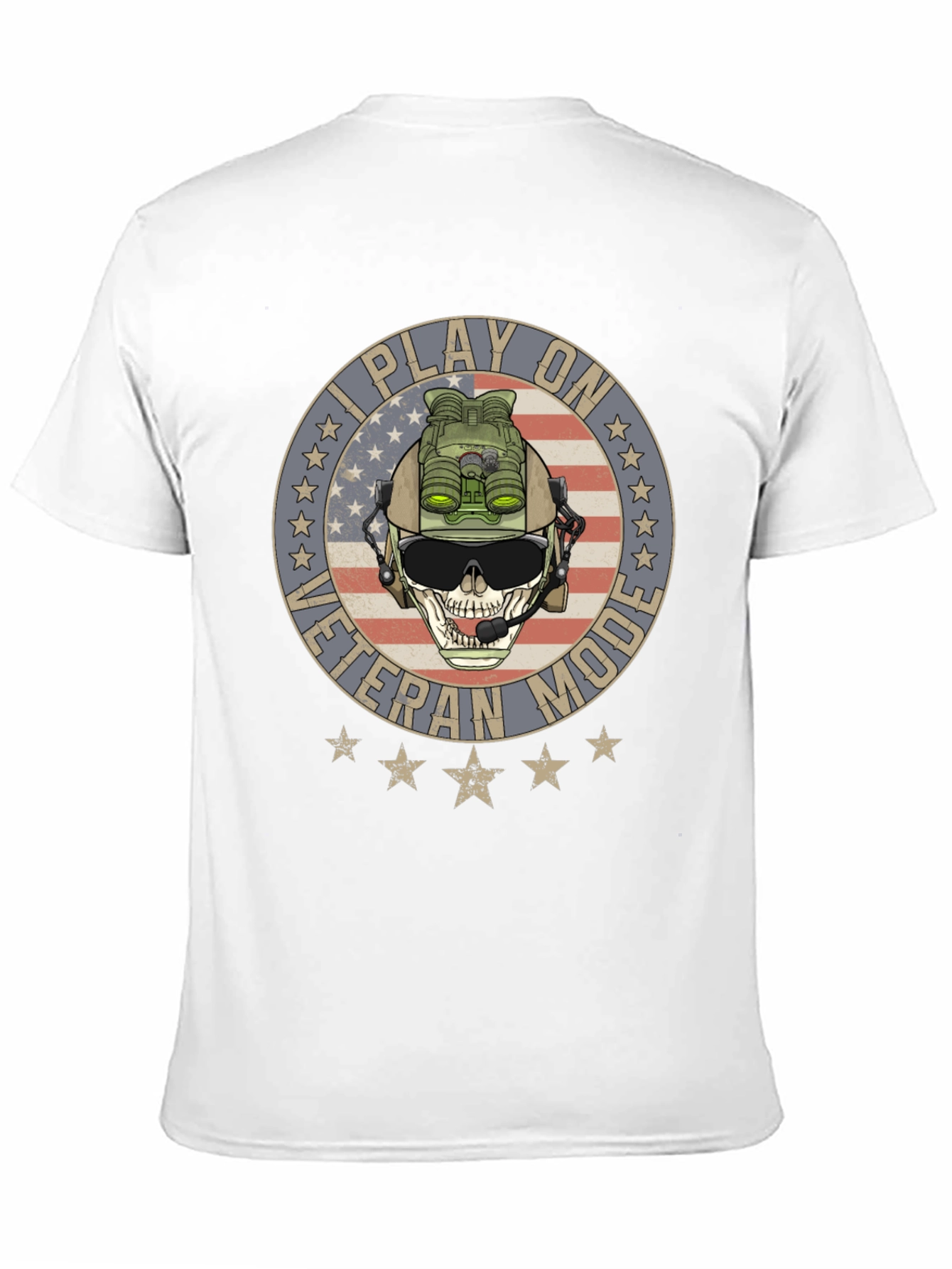 Black I Play on Veteran Mode Graphic T-Shirt view 11