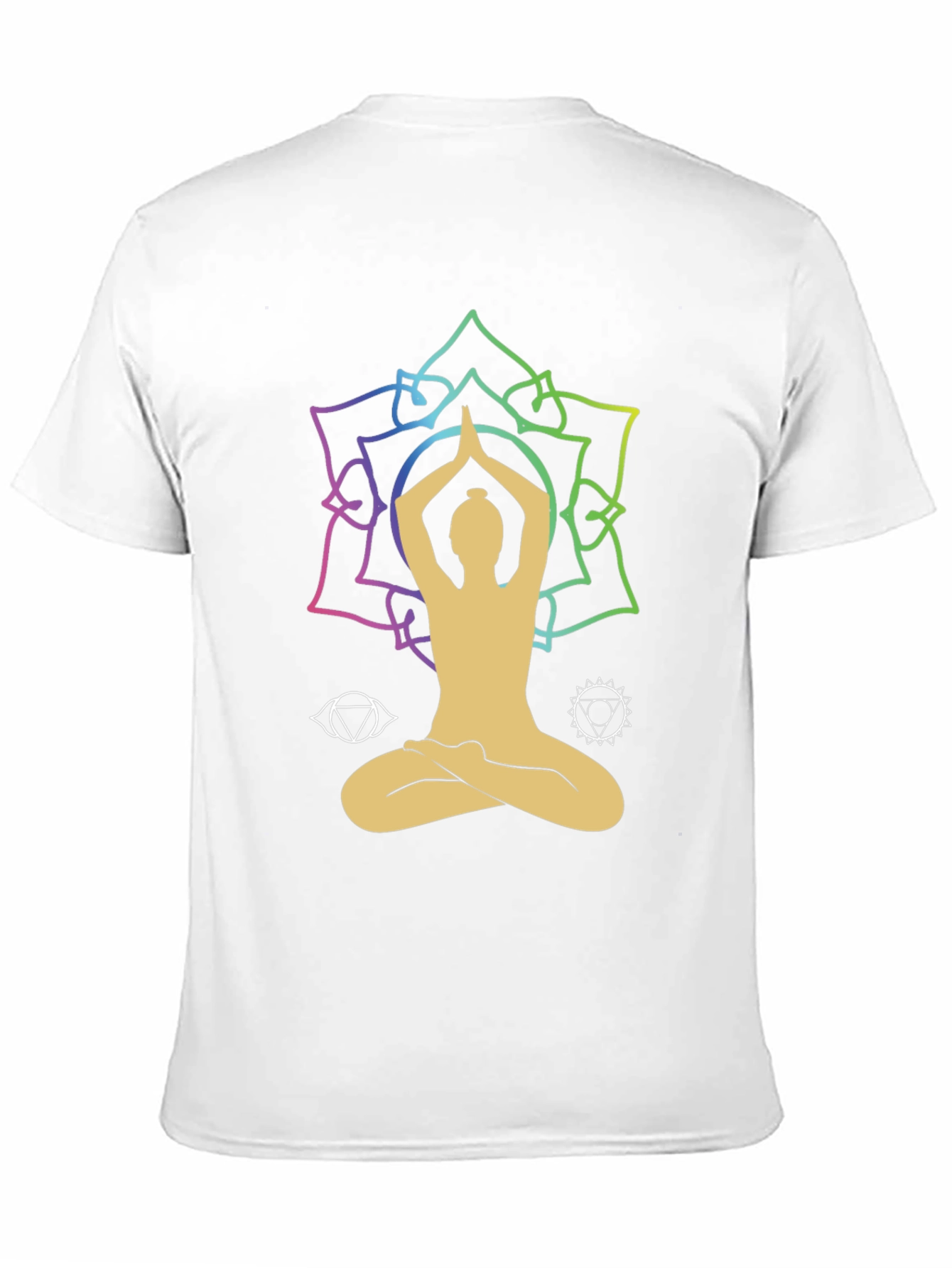 Black Yoga Lotus Chakra T-Shirt view 11
