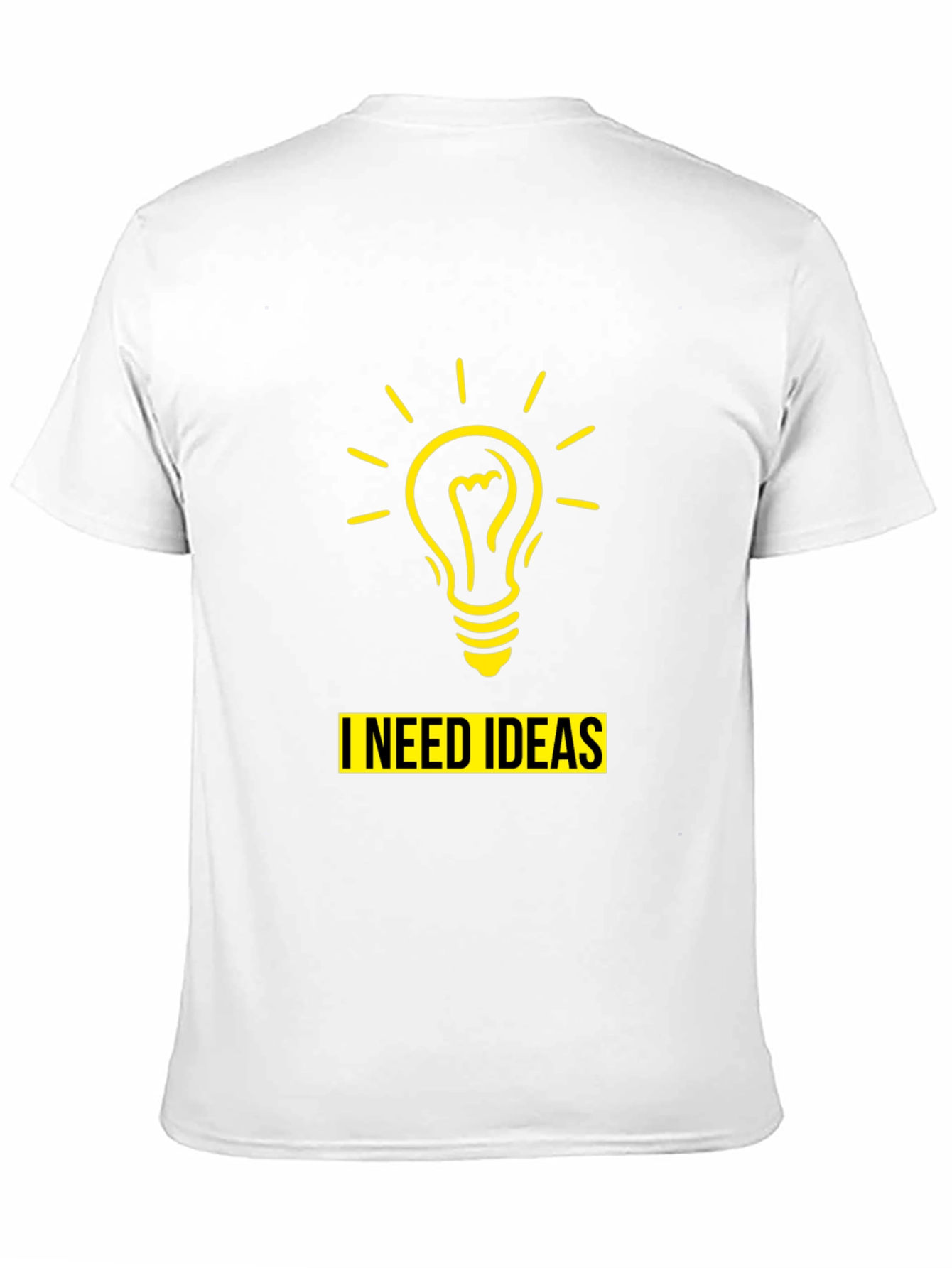Black I Need Ideas T-Shirt - Mens Black Novelty Tee view 11