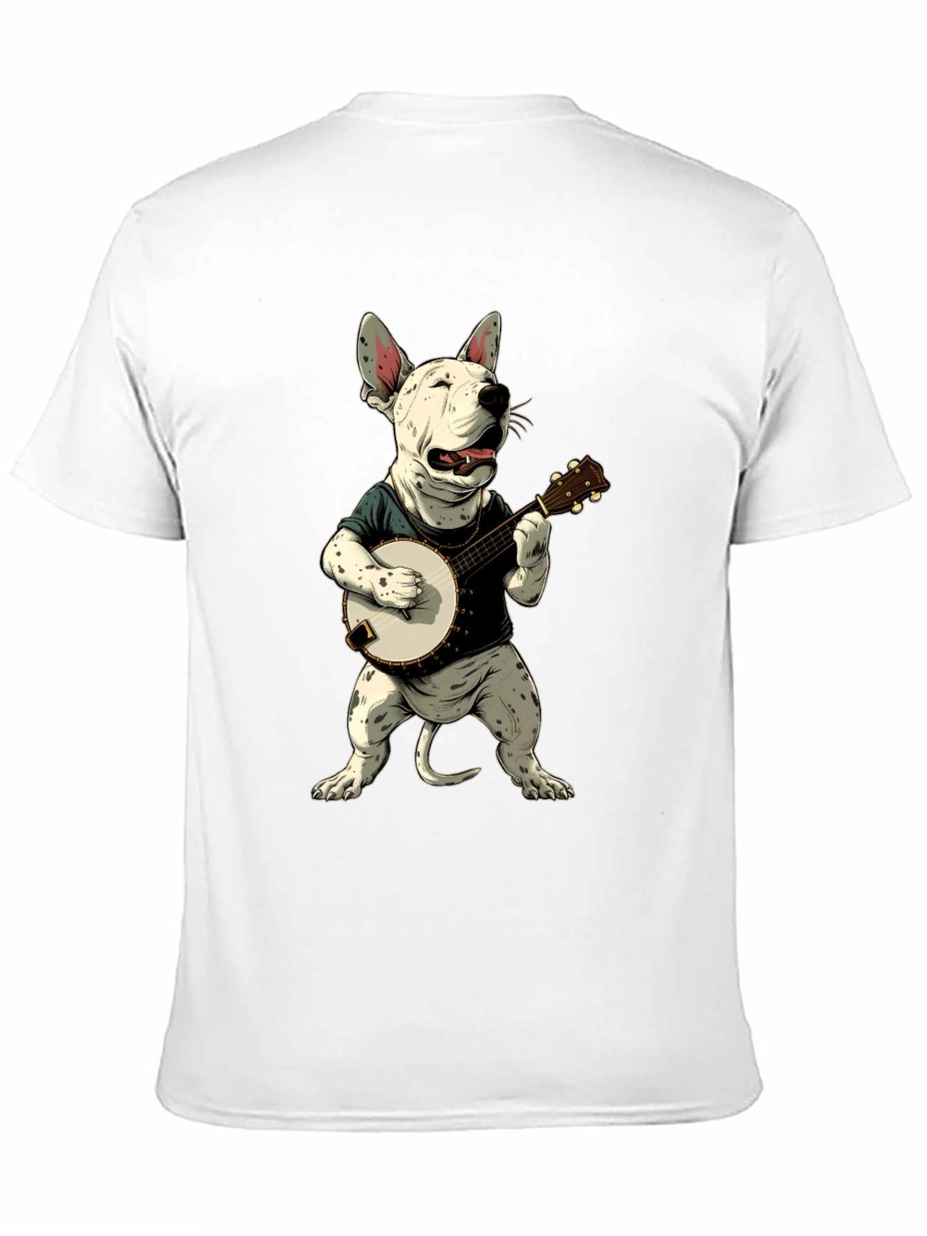 Black Dog Playing Banjo Graphic T-Shirt view 11